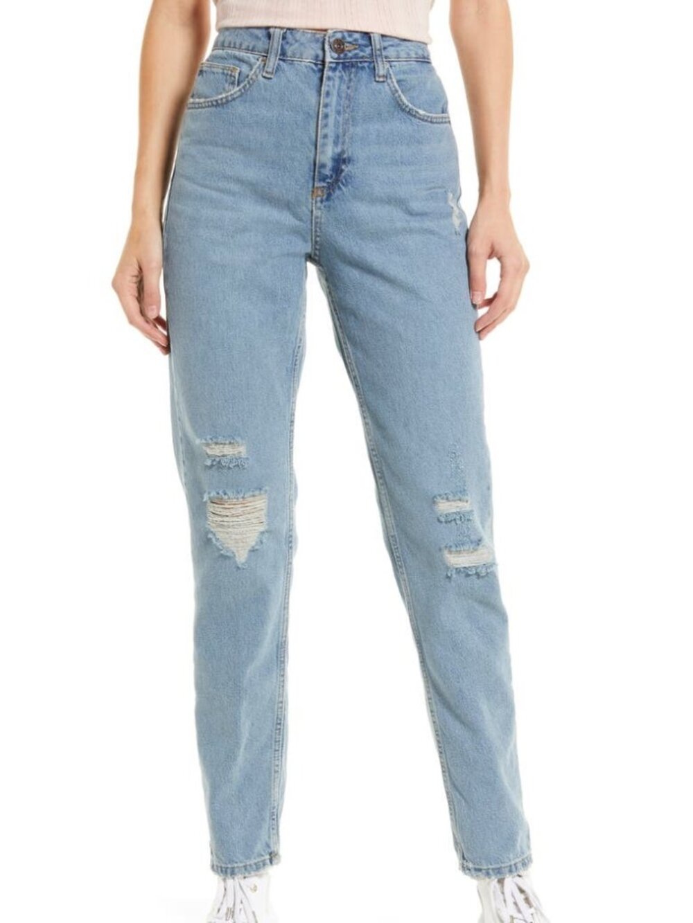 BDG Urban Outfitters Deconstructed Mom Jeans High Rise 100% Cotton Size 29 NEW